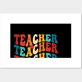 Teacher back to school retro Posters and Art